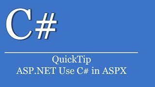 Quicktip - C Studio Asp.net Tutorial - Use C In Aspx