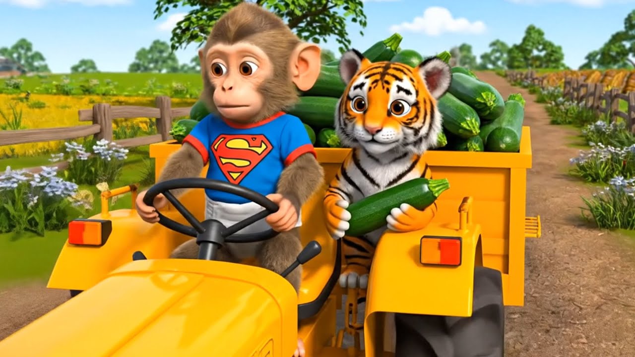 From Zucchini Harvest to Noodle Stir-Fry – Lindo and the Tiger Cub Cook a Yummy Meal 🍜🥒