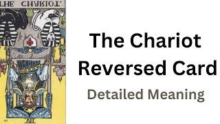 The Chariot Reversed Card Meaning || Learn Tarot Card Reading ||
