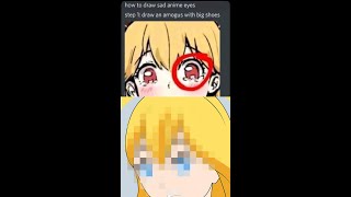 Sad Anime Girl Amogus Eyes Animation  YouTube