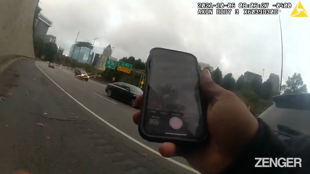 Atlanta Cop Hit By Car While Investigating Roadside Accident - YouTube