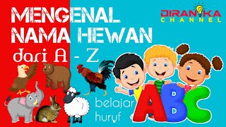 Mengenal Nama Hewan dari A – Z || Belajar huruf ABC. Ayam, Bebek, Capung, Domba, Elang, Gajah