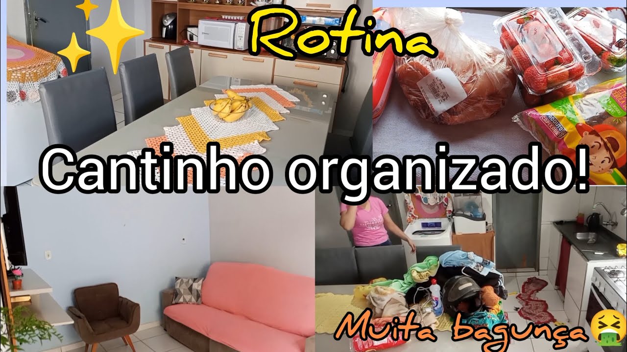 Rotina real/faxina no quarto/na sala e cozinha+compras de mercado 🛒 organizando meu lar 🏡