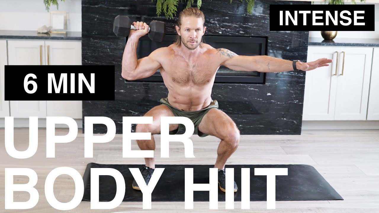 6 MIN INTENSE UPPER BODY HIIT | UPPER BODY DUMBBELL WORKOUT | UPPER ...