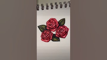 How to draw roses using hearts! 💕#drawingtutorial #drawingguide #roses #howtodraw #valentinesday