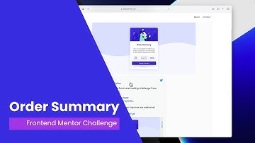 Order summary component  | Frontend Mentor Challenge | Adobe Dreamweaver
