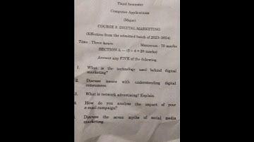 Bcom sem3, digital marketing question paper dec 2024