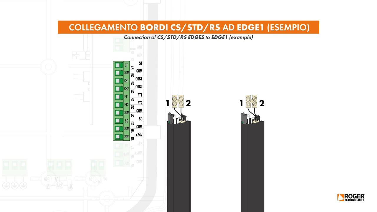 Come Configurare 2 Bordi Sensibili CS STD RS ad una Centrale di Comando ...