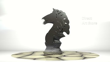 Template for diy metal sculpture – Pattern of Horse sliced model in DXF and PDF Format – Blueprints