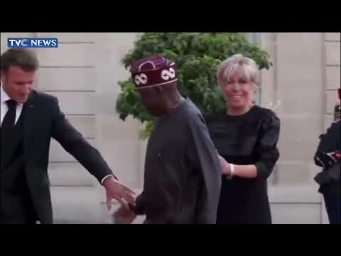 Watch How President Macron Receives President Tinubu In France