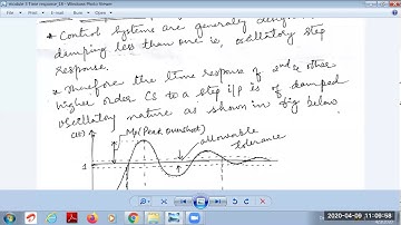 Control Systems (18EC43)-Time response specifications -1