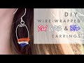 DIY Wire-Wrapped Red, White, &amp; Blue Earrings | Cat Fox Designs