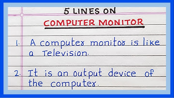 5 Lines on Computer Monitor | in English | Few Lines on Computer Monitor | Monitor
