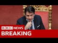 Italian Prime Minister Giuseppe Conte resigns  - BBC News