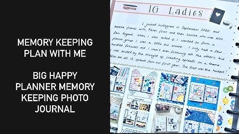 MEMORY KEEPING PLAN WITH ME | Happy Planner Memory Keeping Photo Journal | Instagram Anniversary