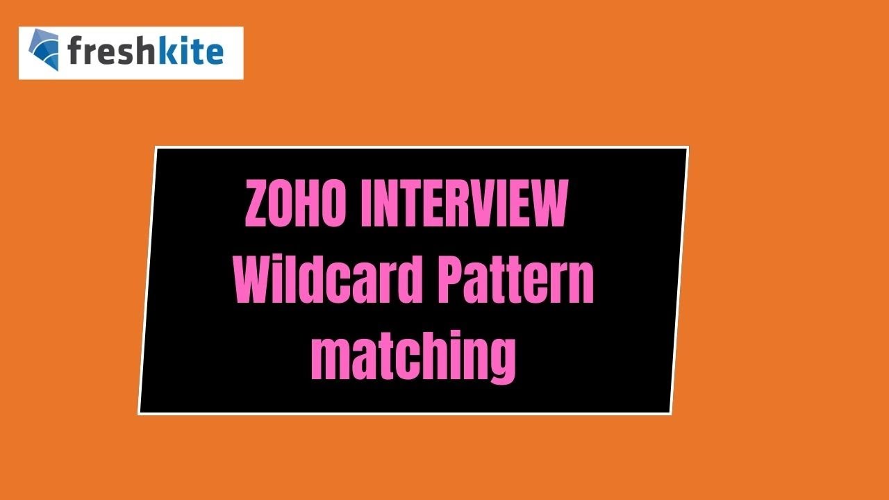 Wildcard Pattern matching - YouTube