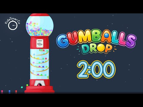 2 Min Gumball Machine Countdown! ✨🔴🍬 Fun Visual Timer for Kids