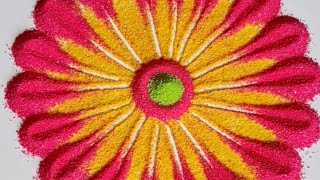 Simple Rangoli | Satisfying Rangoli | Easy Rangoli for Beginners | ASMR #rangoli #satisfying #asmr