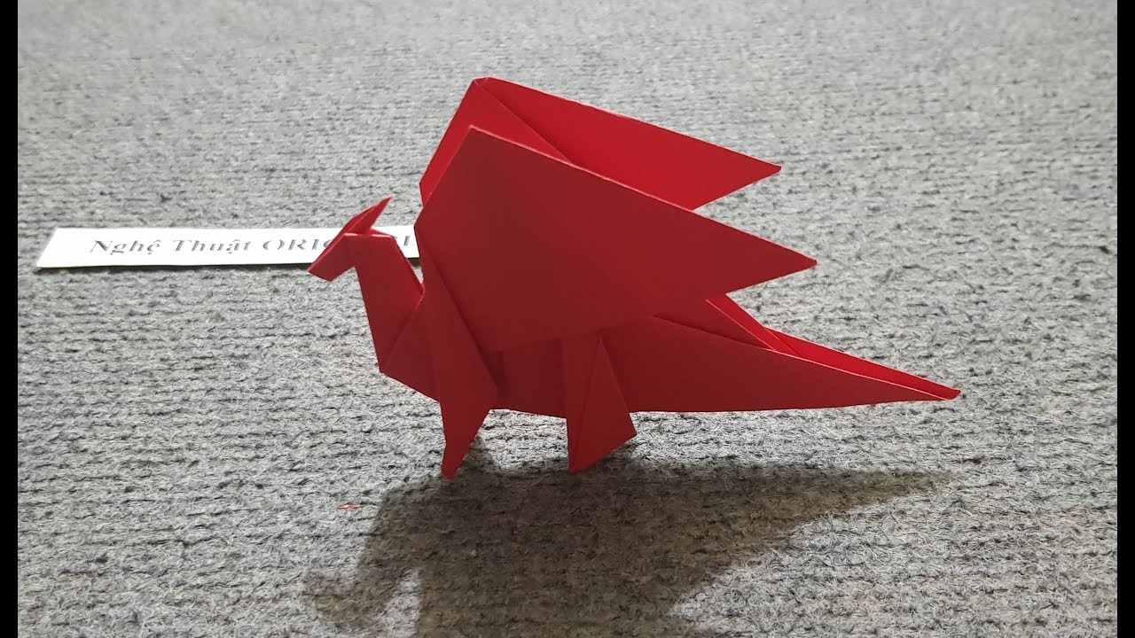 ORIGAMI - Hướng dẫn cách gấp con rồng đơn giản #2 - Origami Dragon ...