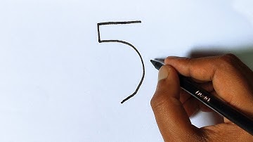 How to Draw Mango from Number 5 | Mango drawing easy for beginners step by step