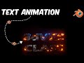 TEXT Animation in Blender for beginner || TEXT VFX Tutorials || vfx tutorials