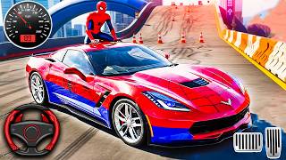 Superhero Car Mega Ramp Driving Tracks - GT Car Stunts Racing 3D - Android GamePlay screenshot 2
