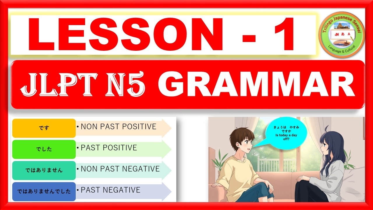 JLPTN5_Grammar_Lesson1 - Japanese Tense Made Easy! です・でした・ではありません