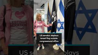 US senator displays Israeli flag outside congressional office US senator displays Israeli flag outside congressional office