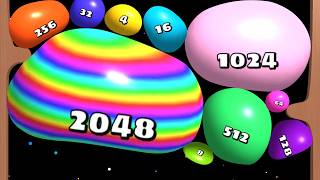 BLOB MERGE 3D ∞ ASMR Gameplay Android iOS • Number Ball Math Games • Drop & Merge! screenshot 1