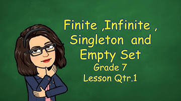 Infinite,Finite, Singleton and Null Set - Gr. 7 Math Lesson (Filipino-English language)