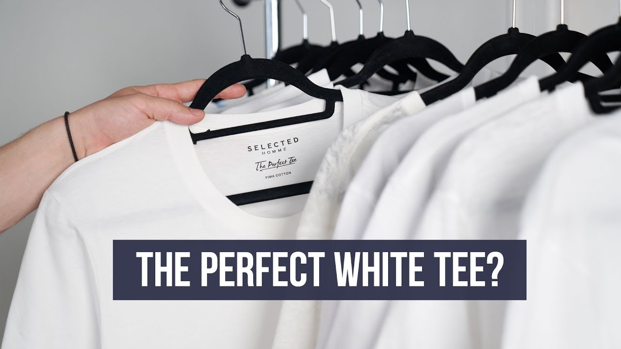 Selected Homme 'The Perfect Tee' pima cotton t-shirt in white