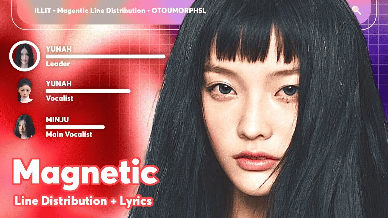 ILLIT • Magnetic // Line Distribution With Lyrics Color Coded by‬