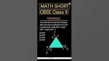 5 Second ma Answer | CBSE xam 2023 | Maths | Class 9 | Triangles | MCQ |#shorts  #2023exam