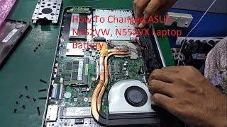 How To Changed Laptop Battery in ASUS N552VW, N552VX, X556VL - YouTube