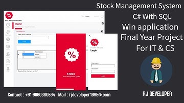 Stock Management System  | Final Year Project | Flat Design UI