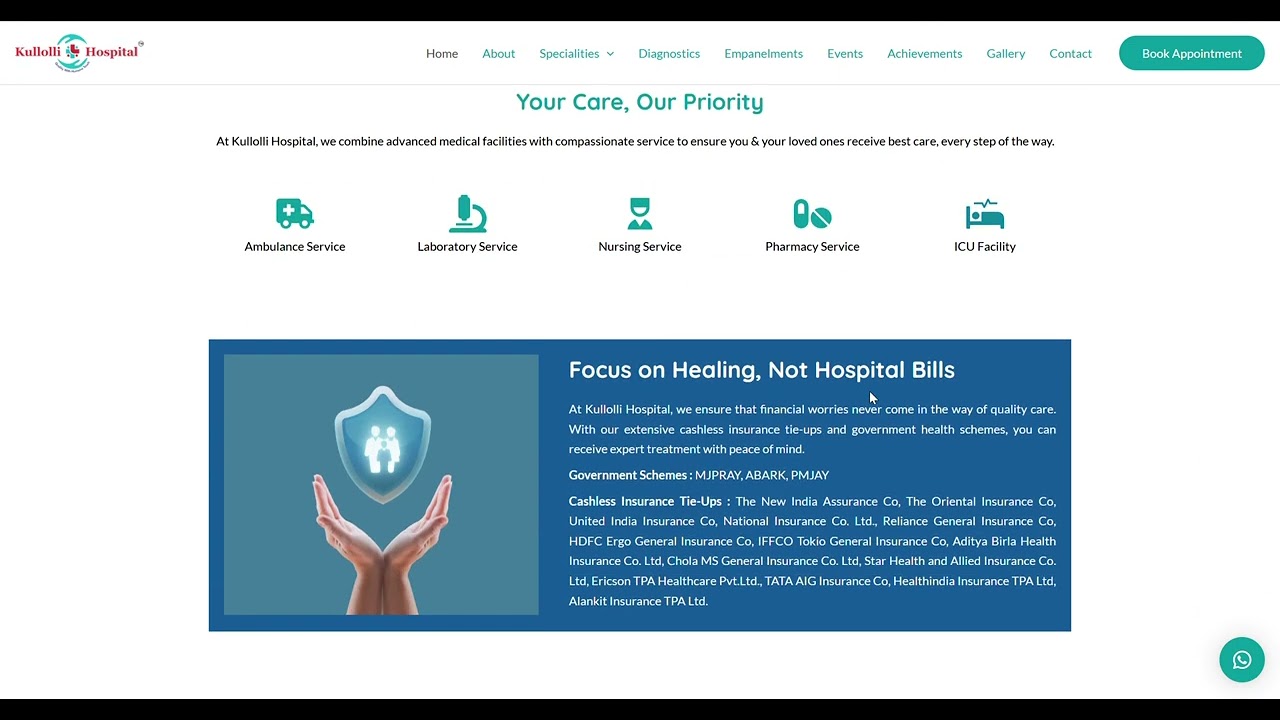 Website Designed and Developed for Hospital | SEO Friendly Website Design & Development | Web Design