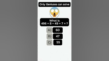 Math quiz tips for Geniuses #quickmindtest #maths #mathquiz #quizchallenge #mathtest #mathspuzzle