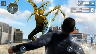 Spider Rope Hero - Gangster Crime City - Android Gameplay 1080p | New Rope Frog Ninja Spider Hero | screenshot 5