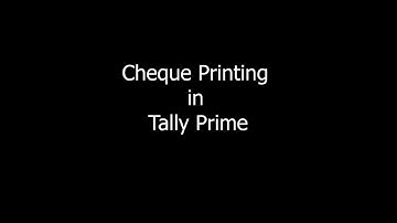 Cheque Printing in Tally, Single  and Multiple print