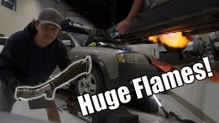 Installing Downpipes in my Allroad made it SHOOT FLAMES! - Allroad Expedition Build (feat. XS-Power)