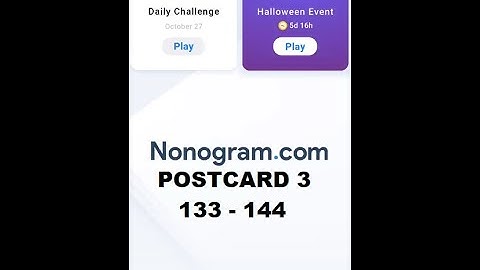 Casually play Nonogram.com Halloween Event 3rd Postcard level 133-144 (almost) no commentary