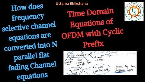 [Series #3_12]  OFDM Equations in Time Domain with Cyclic Prefix for a Frequency Selective Channel