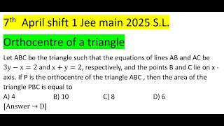 Let ABC be the triangle such that the equations of lines AB and AC be 3y-x=2 and x+y=2, respectively