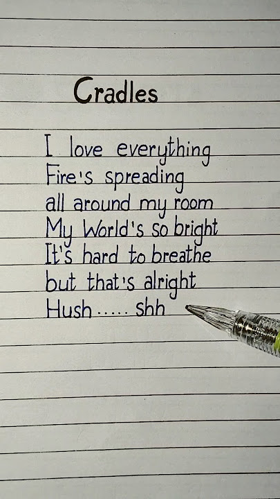 i love everything lyrics #cradles