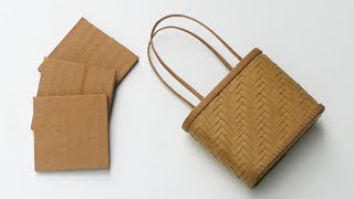 Beautiful Mini Storage Hand bag By Cardboard / DIY Handmade Cardboard Craft / Creative Recycle Ideas