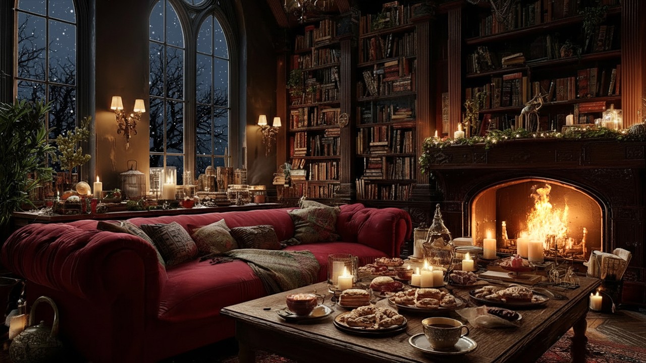 Slow Piano Breathing Softly under Winter Glow ❄️ A Quiet and Calm Focus Atmosphere