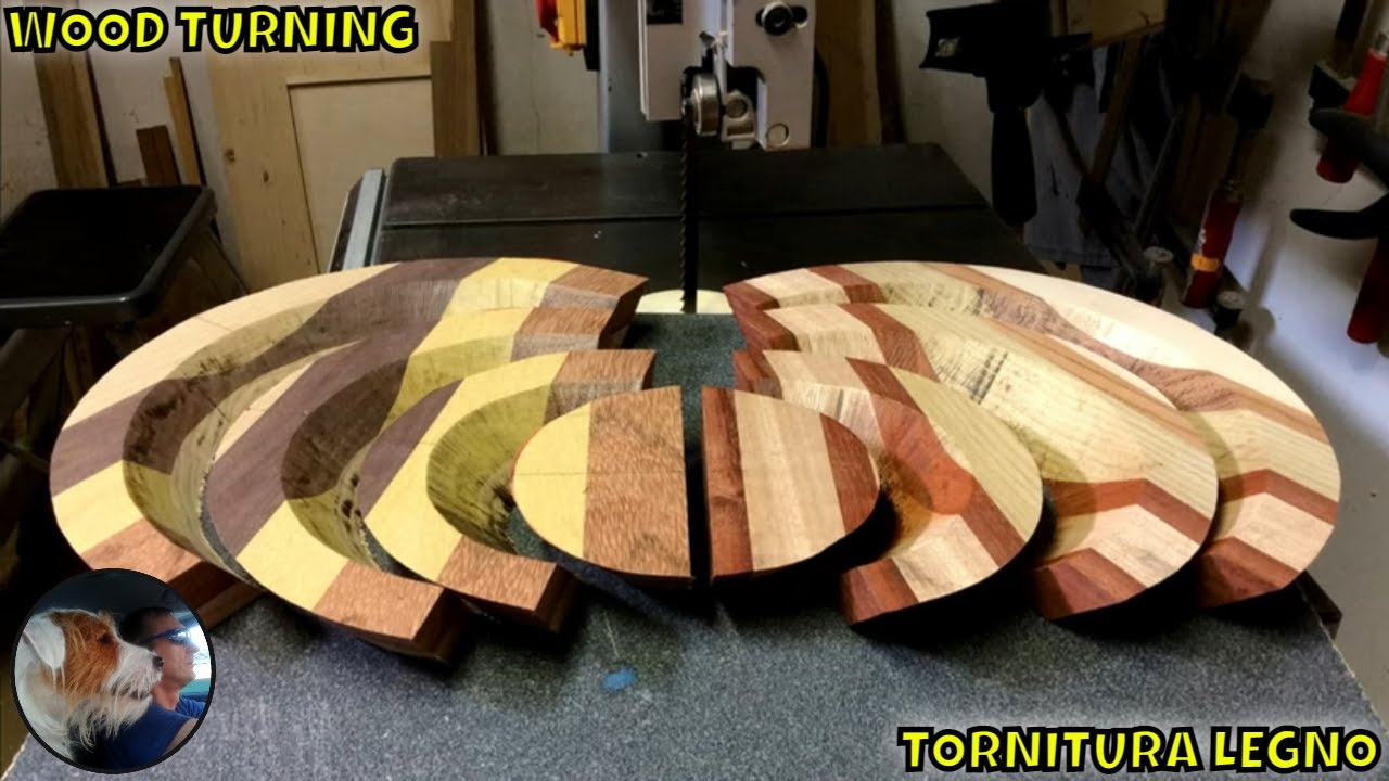 Ciotola portafrutta in legno segmentato