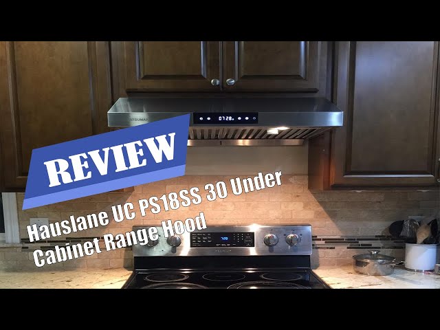 UC-PS18 Under-Cabinet Kitchen Range Hood | Hauslane 30 / Black Stainless Steel