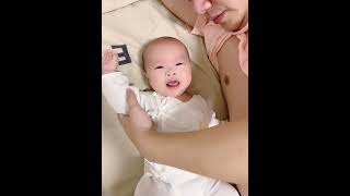 Baby Was Hungry And Thought He Was Getting Breast Milk#cutebaby #funny #baby#babysitting#fatherlove