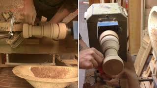 Woodturning a Pillar Candleholder Quick video of me turning a pillar style candle holder for a gift. Made from a piece of laminated Victorian Ash left over from an old